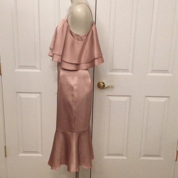 Nude Aidan Mattox midi cocktail dress - Picture 3 of 7